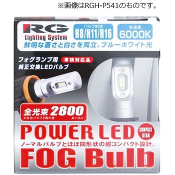 RGH-P541 RG LEDFOG H8/11/16 6000K 1個 RG(レーシングギア) 【通販