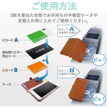 スマートフォン汎用アクセサリ/ICカード用防磁シート エレコム