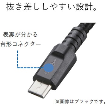 USBケーブル A-microB USB2.0 2A出力 高耐久 難燃性 スマートフォン タブレット エレコム
