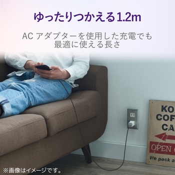 USBケーブル A-C USB2.0 難燃性 タイプC スマートフォン タブレット エレコム