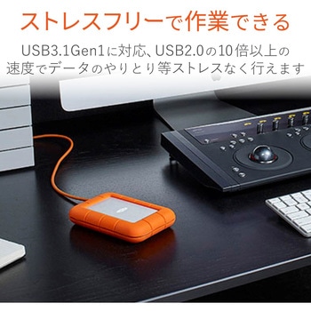 HDD (ハードディスク) 外付け ポータブル Type-C 耐衝撃 Rugged USB3.1 LaCie LaCie(ラシー)
