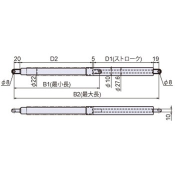 保護カバー付ガススプリング ジョー・プリンス竹下