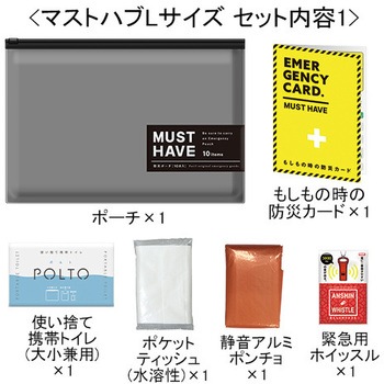 MUST HAVE(防災ポーチ[マストハブ])Lサイズ ファシル(FACIL)