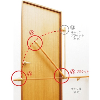遮断機式手すりブラケット 右勝手 ECLE(エクレ)