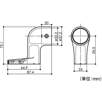 システム手すり32 縦枠用スリムブラケットカバー付 ECLE(エクレ)