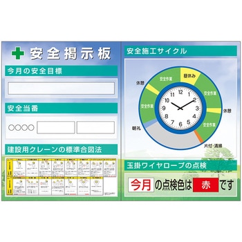スチール小型掲示板2列型 サイクル時計/玉掛 Cタイプ つくし工房