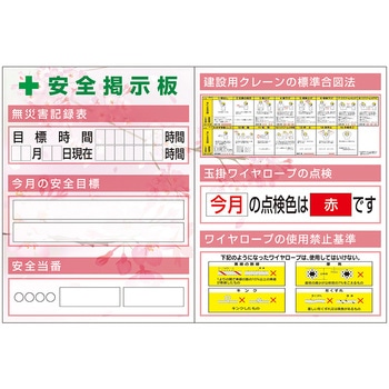 スチール小型掲示板2列型 クレーン合図/玉掛 Eタイプ つくし工房