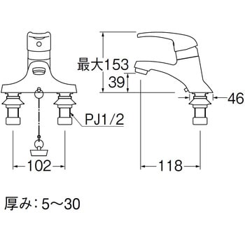 K57C-13 シングル洗面混合栓 1台 SANEI 【通販モノタロウ】