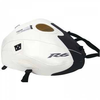タンクカバー YZF R6 ホワイト マットブラック (12) BAGSTER (バグスター)