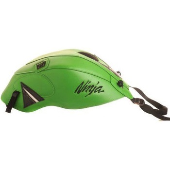 タンクカバー KAWASAKI ZX 300 R NINJA VERT DECO ブラック ホワイト BAGSTER (バグスター)