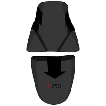 シートカバー Z750 マットブラック レター 2006 BAGSTER (バグスター)