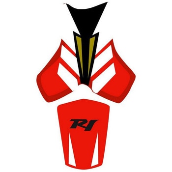 シートカバー YZF R1 ホワイト/レッド/ブラック/ブラック レター BAGSTER (バグスター)