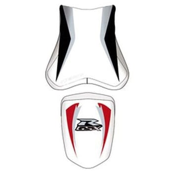 シートカバー GSX 750 R ホワイト/ブラック/ライトグレー/レッド レター 09 BAGSTER (バグスター)
