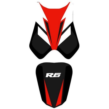 シートカバー YZF R6 ブラック/レッド/ホワイト/ホワイト レター (08) BAGSTER (バグスター)