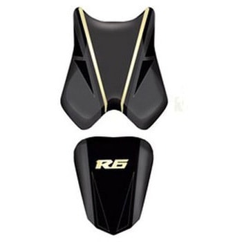 シートカバー YZF R6 ブラック/ゴールド/ゴールド レター (09) BAGSTER (バグスター)