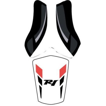 シートカバー YZF R1 ブラック/ホワイト/ライトグレー /レッド/ブラック レター BAGSTER (バグスター)