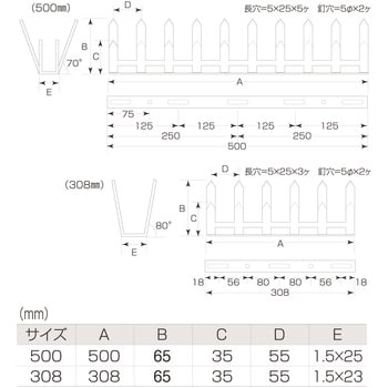 TAMAMUR-500 STアムレット忍び返し500 MK(丸喜金属本社) 1本 TAMAMUR