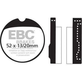 UK製ケブラー オーガニックFAシリーズ ブレーキパッド フロント左側用 EBC Brakes (イービーシーブレーキ)
