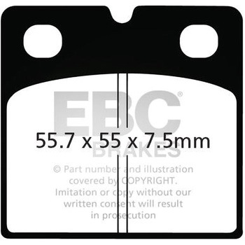 UK製ケブラー オーガニックFAシリーズ ブレーキパッド フロント左側用 EBC Brakes (イービーシーブレーキ)