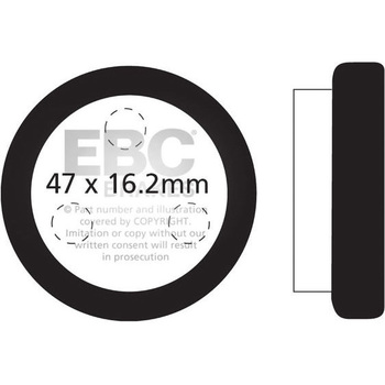 UK製ケブラー オーガニックFAシリーズ ブレーキパッド リア左側用 EBC Brakes (イービーシーブレーキ)