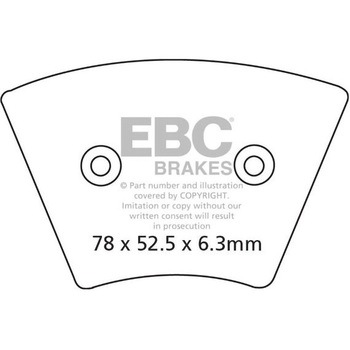 UK製ケブラー オーガニックFAシリーズ ブレーキパッド フロント左側用 EBC Brakes (イービーシーブレーキ)