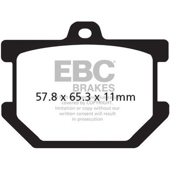 UK製ケブラー オーガニックFAシリーズ ブレーキパッド フロント左側用 EBC Brakes (イービーシーブレーキ)