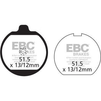 UK製ケブラー オーガニックFAシリーズ ブレーキパッド リア右側用 EBC Brakes (イービーシーブレーキ)