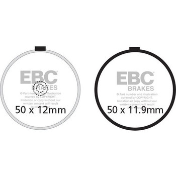 UK製ケブラー オーガニックFAシリーズ ブレーキパッド フロント左側用 EBC Brakes (イービーシーブレーキ)