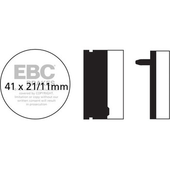 UK製ケブラー オーガニックFAシリーズ ブレーキパッド フロント左側用 EBC Brakes (イービーシーブレーキ)