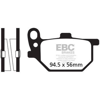 UK製ケブラー オーガニックFAシリーズ ブレーキパッド フロント左側用 EBC Brakes (イービーシーブレーキ)