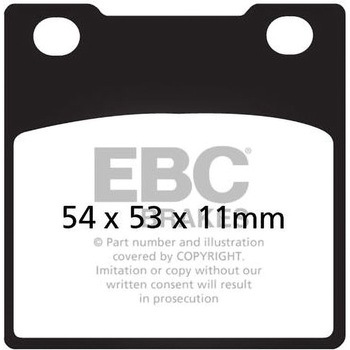 UK製ケブラー オーガニックFAシリーズ ブレーキパッド フロント左側用 EBC Brakes (イービーシーブレーキ)