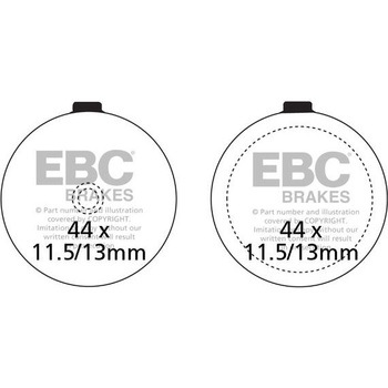 UK製ケブラー オーガニックFAシリーズ ブレーキパッド フロント左側用 EBC Brakes (イービーシーブレーキ)