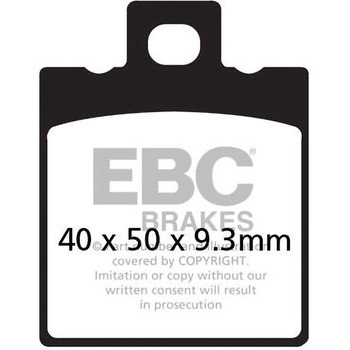 UK製ケブラー オーガニックFAシリーズ ブレーキパッド リア左側用 EBC Brakes (イービーシーブレーキ)