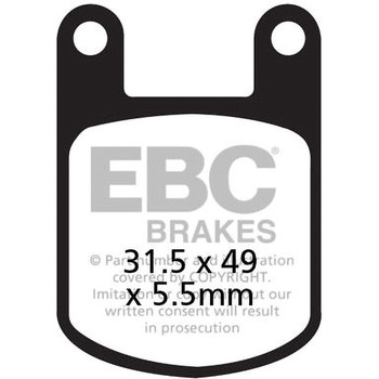 UK製ケブラー オーガニックFAシリーズ ブレーキパッド フロント左側用 EBC Brakes (イービーシーブレーキ)