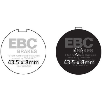 UK製ケブラー オーガニックFAシリーズ ブレーキパッド フロント左側用 EBC Brakes (イービーシーブレーキ)