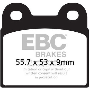 UK製ケブラー オーガニックFAシリーズ ブレーキパッド フロント左側用 EBC Brakes (イービーシーブレーキ)