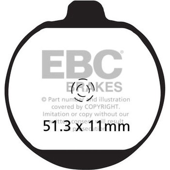 UK製ケブラー オーガニックFAシリーズ ブレーキパッド フロント左側用 EBC Brakes (イービーシーブレーキ)