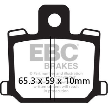 UK製ケブラー オーガニックFAシリーズ ブレーキパッド フロント左側用 EBC Brakes (イービーシーブレーキ)