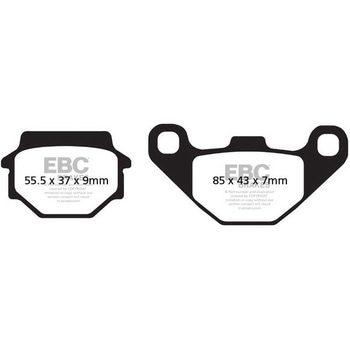 UK製ケブラー オーガニックFAシリーズ ブレーキパッド リア右側用 EBC Brakes (イービーシーブレーキ)