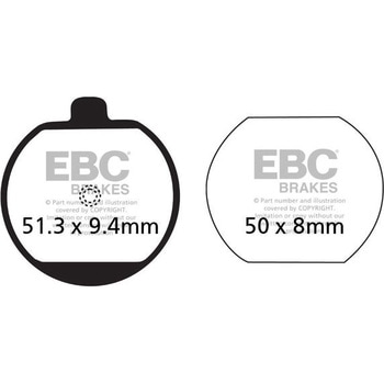 UK製ケブラー オーガニックFAシリーズ ブレーキパッド フロント左側用 EBC Brakes (イービーシーブレーキ)