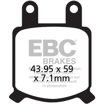 UK製ケブラー オーガニックFAシリーズ ブレーキパッド フロント左側用 EBC Brakes (イービーシーブレーキ)