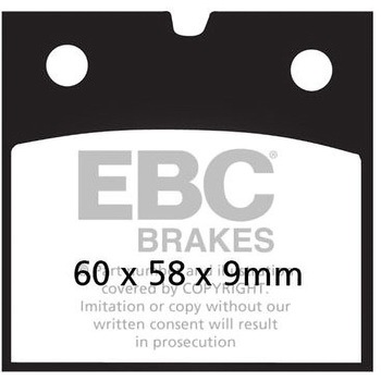 UK製ケブラー オーガニックFAシリーズ ブレーキパッド リア右側用 EBC Brakes (イービーシーブレーキ)