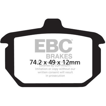 UK製ケブラー オーガニックFAシリーズ ブレーキパッド リア左側用 EBC Brakes (イービーシーブレーキ)