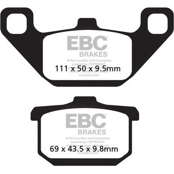 UK製ケブラー オーガニックFAシリーズ ブレーキパッド フロント左側用 EBC Brakes (イービーシーブレーキ)