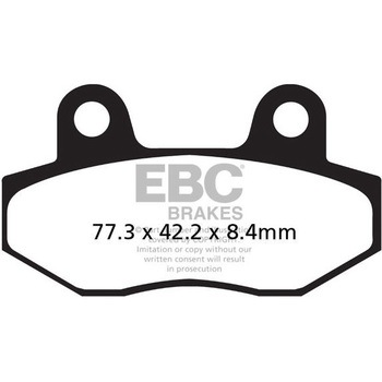 UK製ケブラー オーガニックFAシリーズ ブレーキパッド フロント左側用 EBC Brakes (イービーシーブレーキ)