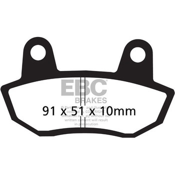 UK製ケブラー オーガニックFAシリーズ ブレーキパッド フロント左側用 EBC Brakes (イービーシーブレーキ)