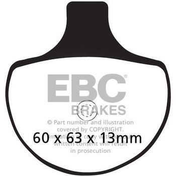 UK製ケブラー オーガニックFAシリーズ ブレーキパッド フロント左側用 EBC Brakes (イービーシーブレーキ)