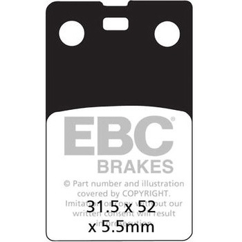 UK製ケブラー オーガニックFAシリーズ ブレーキパッド フロント左側用 EBC Brakes (イービーシーブレーキ)