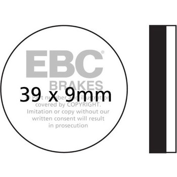 UK製ケブラー オーガニックFAシリーズ ブレーキパッド フロント左側用 EBC Brakes (イービーシーブレーキ)