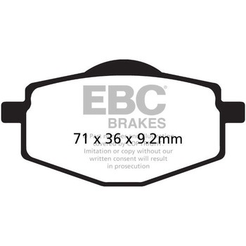 UK製ケブラー オーガニックFAシリーズ ブレーキパッド リア右側用 EBC Brakes (イービーシーブレーキ)